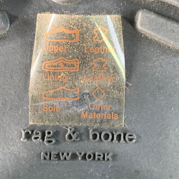 RAG & BONE Size 10 White Leather Pull On Ankle Boots - Picture 7 of 12